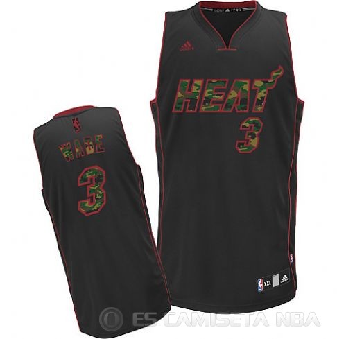 Camiseta Wade #3 Miami Heat Camuflaje Moda - Haga un click en la imagen para cerrar